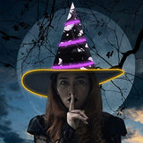 Halloween Costume LED Witch Hat for Girls & Womens Festival Cosplay,Light up Halloween Costume Masquerade Parties,Carnival,Halloween Accessories Gifts - Glow-Paradise