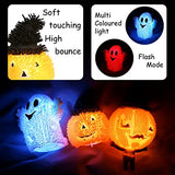 CCINEE Halloween LED Puffer Balls, Light up Stress Relief Ball Toy with Flashing Light Ghost Pumpkin Glowing Novelty Squeeze Stress Relief Toy for Kids Party Favors Bag Fillers Gift Exchange, 3Pack - Glow-Paradise