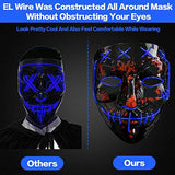 JUEYINGBAILI Scary Purge Costume Mask- Light Up Led Cosplay Creepy Masks- Cosplay Costumes- Purge Masks- Costume Masks - Glow-Paradise