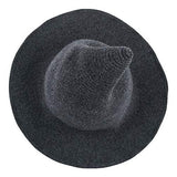 Edoneery Halloween Witch Hat for Women Wide Brim Foldable Pointed Cap for Halloween Party Costume Accessory - Glow-Paradise