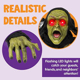 JOYIN Halloween Décor Groundbreaker Zombie with Sound and Flashing Eyes for Yard Decorations - Glow-Paradise