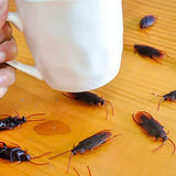 UNIIDECO 50 Pieces Prank Fake Roaches, Look Real Plastic Trick Joke Toys , Scary Insects Realistic Bugs Gag Gifts, Novelty Cockroach for Halloween Party (50 Pieces) - Glow-Paradise