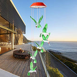 Hummingbird gift,solar sind shimes,gifts for all mom/grandma/women/aunt /daughte/friend /niece/sister/teacher/dad, mother birthday gift, gardening gifts,windchimes outside, perfect for patio, garden - Glow-Paradise