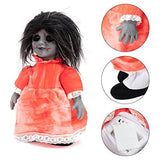 HOHO Halloween Decorations Scary Creepy Doll Baby Ghost Voice-Activated Induction with Horrible Sound Walking Doll Flashing Red Led 12 inch - Glow-Paradise