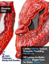 Venobat Halloween Mask LED Light Up Mask for Adults Kids - Cool Neon Glow Mask with Dark and Evil Glowing Eyes 3 Lighting Modes El Wire for Halloween Costume Party Festival Cosplay (Red) - Glow-Paradise