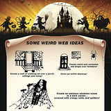 1000 sqft Spider Webs Halloween Decorations Bonus with 77 Fake Spiders, Super Stretch Cobwebs for Halloween Indoor and Outdoor Party Supplies - Glow-Paradise