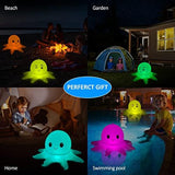 SEMANJLL 2 PCS Octopus Floating Pool Light Solar Powered, 20 inch 16 RGB Colors Changing LED Glow Ball Inflatable Octopus with Cute Expression - Glow-Paradise