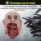 Hautton Halloween Mask, Men's Creepy Horrific Masks Evil Dead for Halloween Costume Party Cosplay Props -Scary Mouth - Glow-Paradise