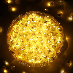 100PCs Mini Led Lights, Led Balloons Light up Balloons for Party Decorations Neon Party Lights for Paper Lantern Easter Eggs Birthday Party Wedding Halloween Christmas Decoration - Warm White - Glow-Paradise