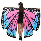 Halloween/Party Prop Soft Fabric Butterfly Wings Shawl Fairy Ladies Nymph Pixie Costume Accessory (168x135CM, Pink) - Glow-Paradise