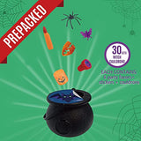 ATFUNSHOP 240 PCS Halloween Party Favors 30 Pack Prefilled Small Plastic Witch Cauldron Halloween Toys in Bulk Halloween Prizes Gifts Miniatures for Kids Trick or Treat - Glow-Paradise