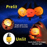 KIMOBER 3pcs Light up Pumpkin Puffer Balls,LED Flash Pumpkin Man Stress Squeezing Balls for Halloween Party Favor Supplies - Glow-Paradise