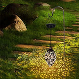 Hanging Solar Lanterns, Garden Solar Lights Outdoor, Waterproof Metal Solar Powered LED Lanterns Decorative for Pathway Patio Yard Walkway - Glow-Paradise