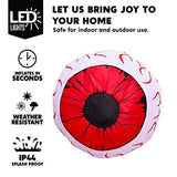 Joiedomi 3ft Inflatable Large Set of Eyes, Halloween Inflatable Light Up Eyeball with Build-in LEDs, Blow Up Inflatable for Halloween Party Indoor, Outdoor, Yard, Garden, Lawn Decorations (Red) - Glow-Paradise