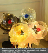 LED Balloons 10 Pack, Light Up Balloons 20 Inches Clear Helium Bobo Balloons, Glow Bubble Balloons with String Lights for Valentines Day Halloween Christmas Wedding Birthday Party Decoration - Glow-Paradise