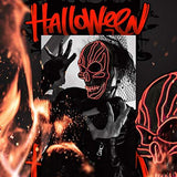 ILEBYGO LED Halloween Light Up Mask Purge Mask Scary Mask with EL Wire 3 Flashing-Modes for Halloween Festival, Party, Cos Play (Red) - Glow-Paradise