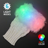 Light Up Fuzzy Fingerless LED Glow Gloves - Glow-Paradise