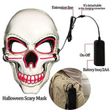 Halloween Scary Mask LED Light Up Mask for Halloween Festival Party with 3 Flash Modes Dual color(Blue Pink) - Glow-Paradise