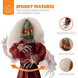 Best Choice Products Animatronic Roaming Creepy Doll Halloween Decoration, Haunted Holly Sound Activated Holiday Prop w/ Light-Up LED Eyes, Pre-Recorded Phrases - Glow-Paradise