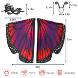 Butterfly Wings for Women, Butterfly Shawl Fairy Ladies Cape Nymph Pixie Costume Accessory (Purple Red) - Glow-Paradise