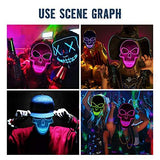 Halloween Mask LED Light up Costumes Scary Mask for Party Supplies Favor - Glow-Paradise