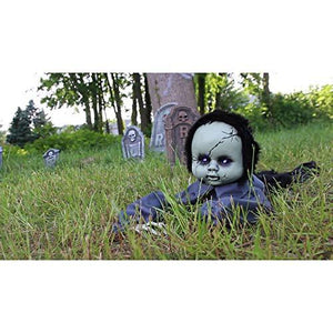 Haunted Hill Farm 43 in. Animatronic Doll, Indoor/Outdoor Halloween Decoration, Color 5 - Glow-Paradise