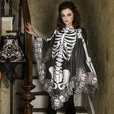 Heritage Lace Skeleton Poncho ,Pewter , 60 by 60-Inch - Glow-Paradise