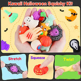 50PCS Halloween Mochi Squishy Toys with Halloween Pumpkin Bucket Halloween Party Favors Trick or Treat Goodie Bag Filler Halloween Decorations Kawaii Squishy Halloween Toys Gifts for Boy Girl Random - Glow-Paradise
