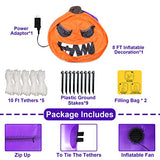8 Ft Giant Halloween Inflatables Outdoor Decoration, Headless Ghost Holds Pumpkin Jack-O-Lantern Grim Reaper Blow Up Yard Decor LED Lights Halloween Decorations Outside Lawn Garden Home Holiday - Glow-Paradise