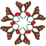 12 pcs - Christmas Reindeer Antlers Headband Deer for Holiday Kid's Party Favors - Glow-Paradise