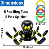 AMENON 2 Pack Inflatable Spider Witch Hat Ring Toss Game Halloween Party Games for Kids Adult Carnival Party Outdoor Indoor Activities Game Spider Toys or Halloween School Family Holiday Party Favors - Glow-Paradise