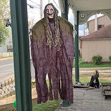 FUN LITTLE TOYS 65" Witch Halloween Decorations Hanging Witch with Light-up Eyes and Spooky Sound, Indoor Outdoor Halloween Decorations - Glow-Paradise