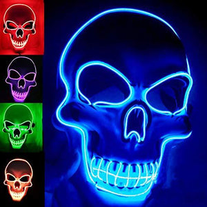Halloween Mask LED Light up Costumes Scary Mask for Party Supplies Favor - Glow-Paradise