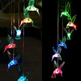 Hummingbird gift,solar sind shimes,gifts for all mom/grandma/women/aunt /daughte/friend /niece/sister/teacher/dad, mother birthday gift, gardening gifts,windchimes outside, perfect for patio, garden - Glow-Paradise