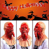 LEKA NEIL Halloween mask-zombie mask-Vampire Mask-Creepy Costume Corpse Party Overhead Mask (Red-B) - Glow-Paradise