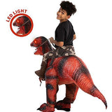 Spooktacular Creations Inflatable Halloween Costume Ride A Raptor Inflatable Costume with LED Light Eyes (Red, Child (4-6)) - Glow-Paradise