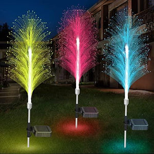 Solar Tree Christmas Lights Waterproof 3 PCS, Solar Garden Lights Outdoor Decorations,Solar Yard Decorative Colorful, Solar Stake Landscape Flower Light for Patio Lawn Pathway Party Xmas Decor - Glow-Paradise