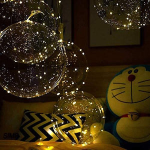 Light Up Led Balloons, 12 Pack Party Balloon Cell Battery Inflated Size 22 Inches 3 Mode Flashing String Lights Clear Balloon, for Birthday Wedding Decorations (Warm White) - Glow-Paradise