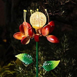 Ourdoor Solar Garden Lights Solar Metal Flower Decorative Lights Solar Spinner Decorative Garden Stakes Waterproof for Patio,Yard,Lawn,Garden Decorations - Glow-Paradise