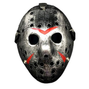 Wen XinRong Jason Mask Halloween Costume Horror Mask Cosplay Costume Mask Party Masquerade Props Mask (Silver) - Glow-Paradise