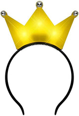 LED Light Up Crown Headband (Yellow Color, 1 Quantity Per Pack) - Glow-Paradise