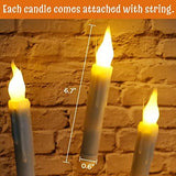 Halloween Decorations - Harry Poter Decor - 12 Floating LED Candles with Remote Control - Witch Halloween Decor Chrismas Party Supplies Birthday Wedding Indoor Home Room Classroom Bedroom - Glow-Paradise