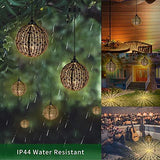 Hanging Solar Lanterns, Large Hanging Solar Lights Outdoor, Metal Waterproof Garden Solar Lanterns Decorations for Yard Tree Fence Patio and Pathway - Glow-Paradise