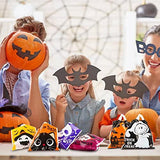 LOKIPA Halloween Drawstring Treat Bags for Kids, 72 Pcs Small Plastic Candy Goody for Kids Trick or Treat Halloween Party Favors - Glow-Paradise