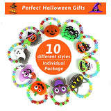 CCINEE 10pcs Halloween Led Bracelets, Light Up Toys Beaded Flashing for Non Candy Treats Halloween Party Favors Halloween Toys Kids Goody Bag Fillers Glow in the Dark Party Supplies(10 Styles) - Glow-Paradise