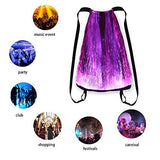 LED Light up Backpack Glowing Bag For Rave Music Festival Party Christmas Halloween, Unisex Flashing Drawtstring Bag,Multicolor,Mobile APP Control - Glow-Paradise