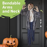 Halloween Hanging Zombie and Groundbreaker Decoration for The Best Halloween Decorations Zombie Outdoor Prop with Flowing Robe - Glow-Paradise