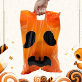 Lulu Home Halloween Jack O Lantern Bags, Plastic Goodie Bags for Trick Or Treat, Party Favor Bags, 72PCS - Glow-Paradise