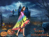 Shireake Baby Christmas/Party Prop Soft Fabric Butterfly Wings Shawl Fairy Ladies Nymph Pixie Costume Accessory (168x135CM, Rainbow) … - Glow-Paradise