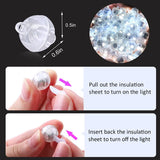 100PCs Mini Led Lights, Led Balloons Light up Balloons for Party Decorations Neon Party Lights for Paper Lantern Easter Eggs Birthday Party Wedding Halloween Christmas Decoration - White - Glow-Paradise